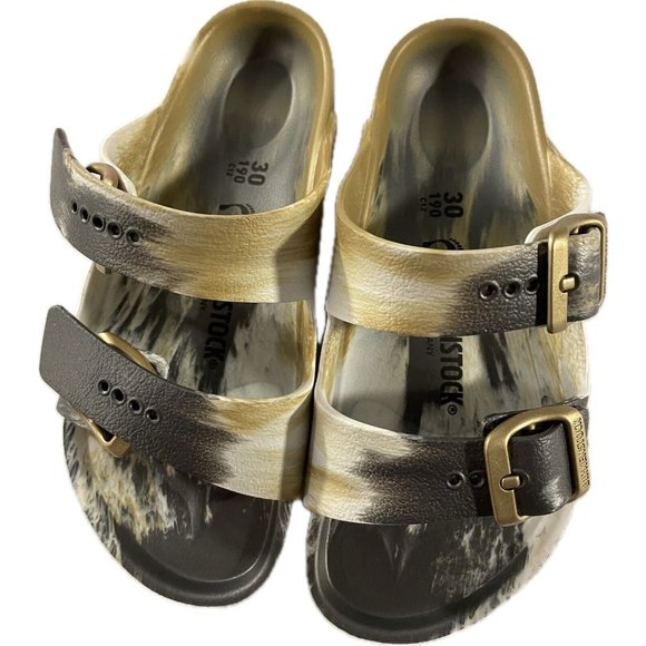 Birkenstock Kids Unisex Arizona Eva Glamour Gold Sandal Us Kids 12 Narrow Fit - Picture 5 of 10